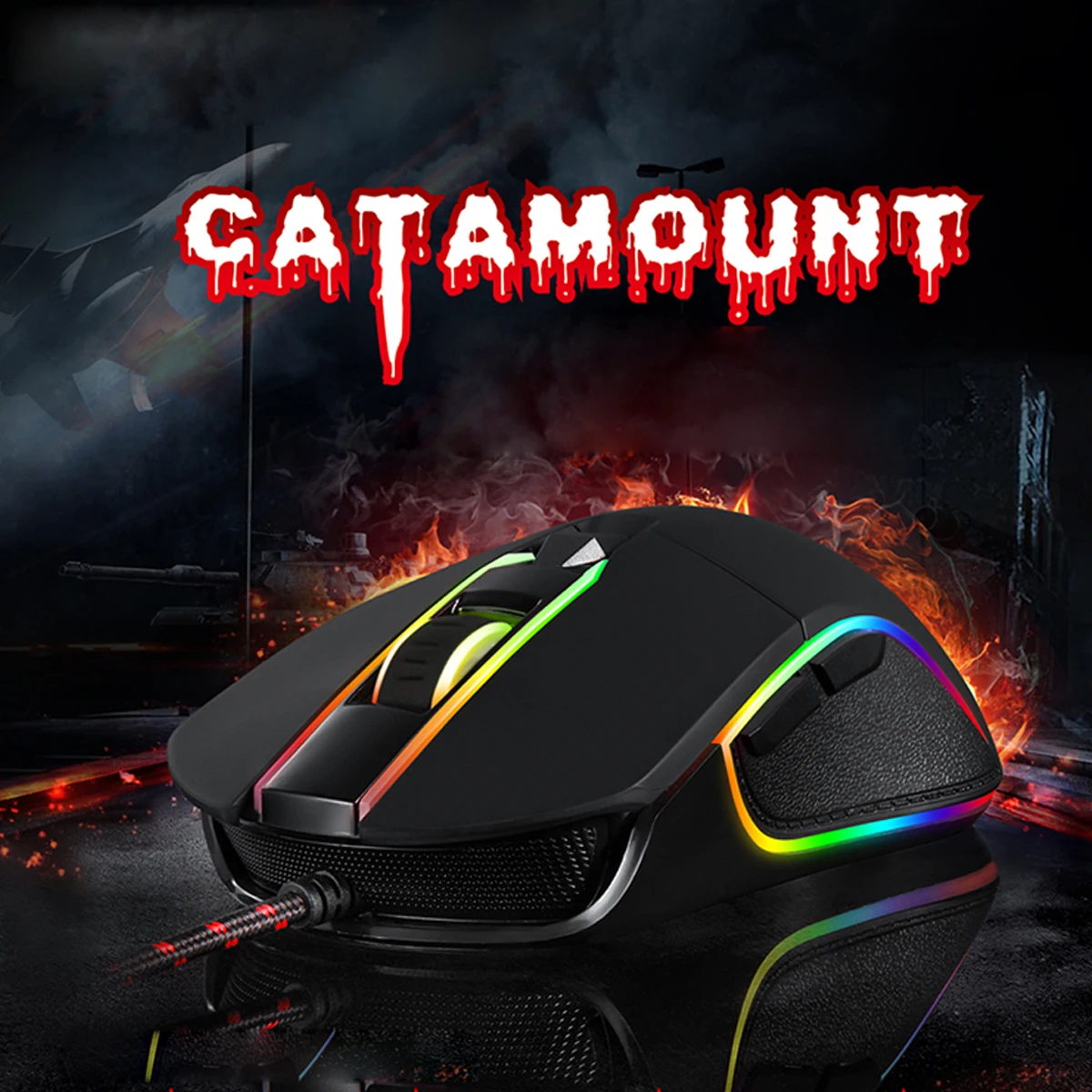 Motospeed светящийся RGB светодиодный оптическая игровая мышь Cata мышь Мыши 1,8 м USB Проводная Регулируемая 4 уровня Макс. Разрешение 3500 dpi мыши