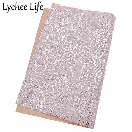 Lychee Life полосатая сетка с принтом кожаная ткань A4 красочные 21x29 см ПВХ ткань DIY ручной работы швейная одежда аксессуары поставки - Цвет: 5