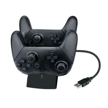 Портативная зарядная станция, быстрый джойстик, Двойная док-станция, зарядное устройство, ручка, держатель, контроллер с светодиодный индикатором для переключения Pro, доступ к играм