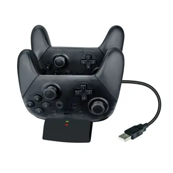 

Portable Charging Station Fast Joystick Dual Dock Charger Handle Holder Controller with LED Indicator for Switch Pro Game Access