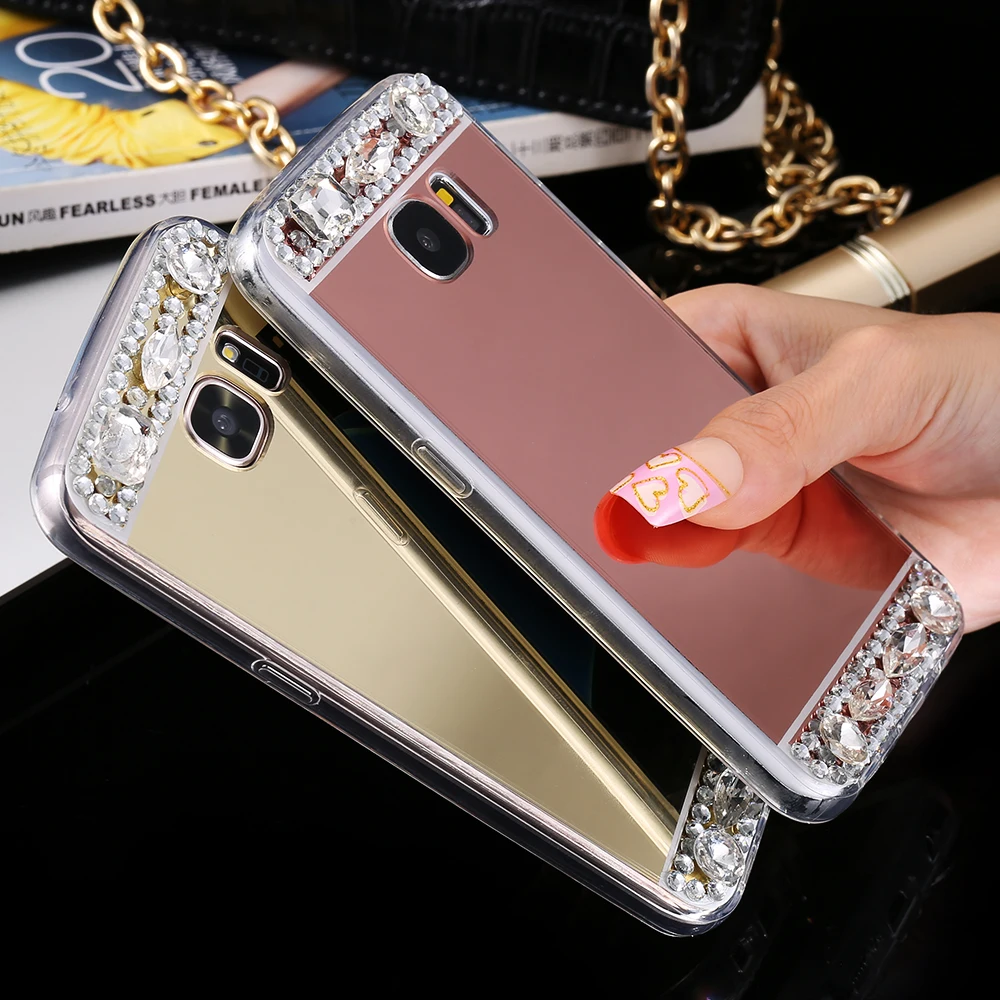 Kisscase роскоши зеркало Алюминий случае Коке для iPhone 6 S 7 Plus чехол телефона Samsung Galaxy S7