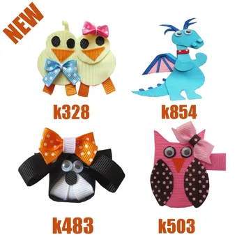 

22pcs Pieces Different Shapes 2" Kids Girls Hair Bows Clips Hand Customize Hair Accessories Free Shipping