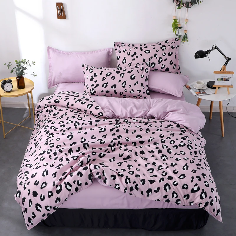 Us 30 0 40 Off Comforter Bedding Set Purple Panther Leopard Print Bed Linen Twin Queen King Size Duvet Cover Set Pillowcase Bed Sheet 2styles In