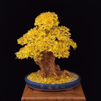 

Natural citrine lucky tree Rich cash cow crystal tree tree Violet arenaceous town house feng shui furnishing