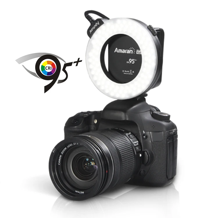 Aputure HC100 CRI 95+ Marco Led Ring Flash for dslr camera Free