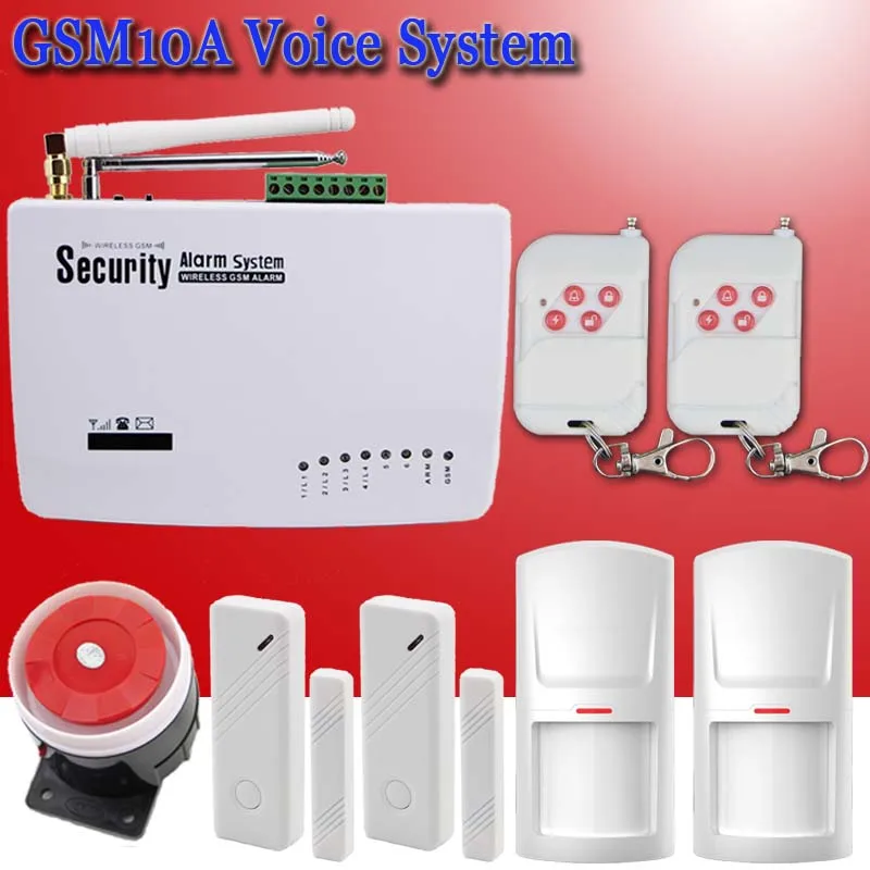 New Security GSM Burglar Voice Alarm System built in speaker for