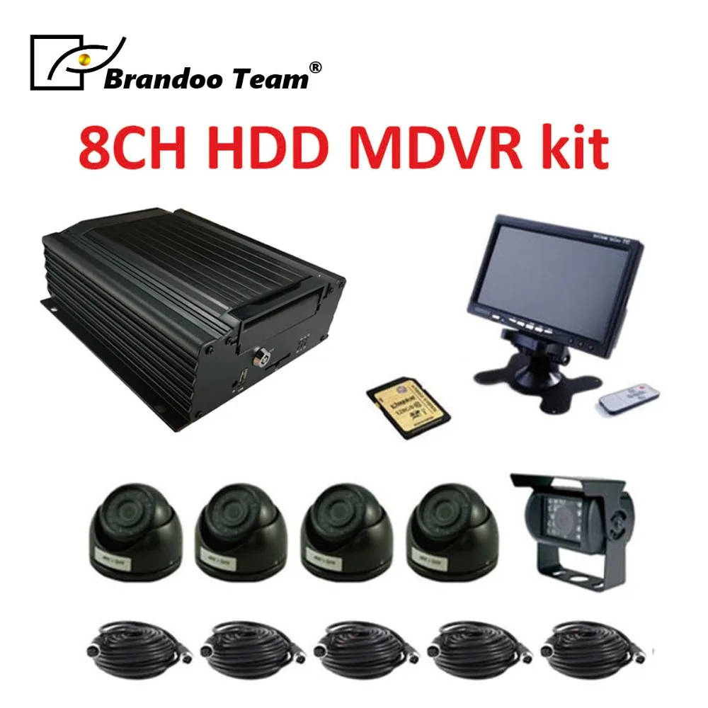 Buy 8CH CAR DVR+4pcs dome cameras with audio+1pcs