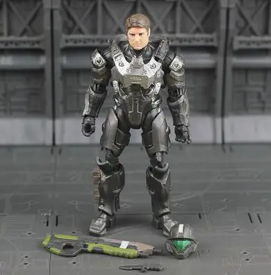 Halo Green Master Chief Spartan Warrior Halo Холтер главный полицейский Подвижная кукла Фигурка Opp сумка пакет - Цвет: Синий