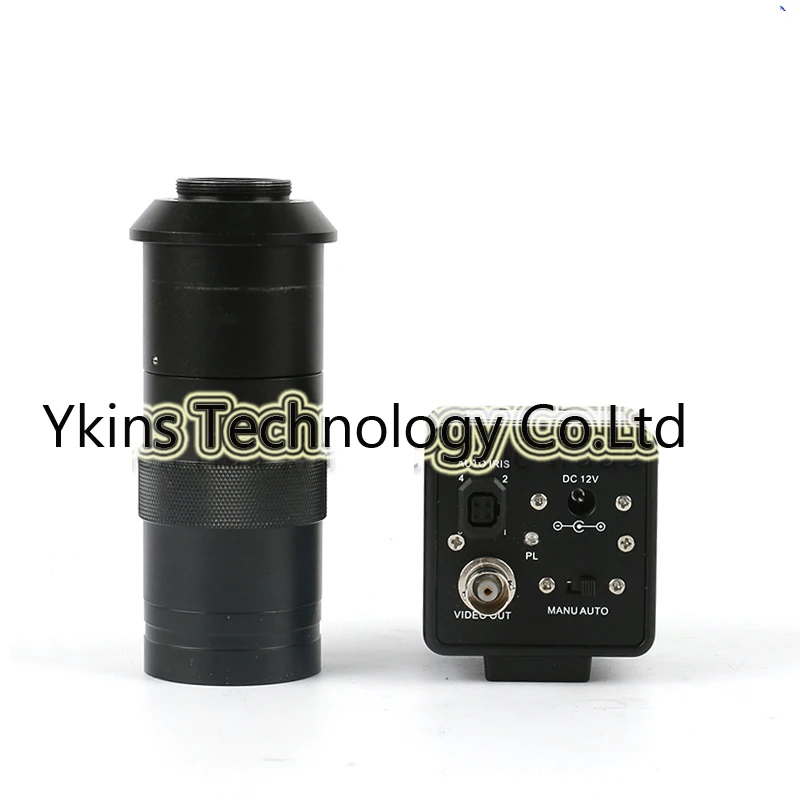 

130X 180X 300X C lens, 800TVL 1/3 CCD BNC color video output digital industrial microscope camera for SMD BGA PCB