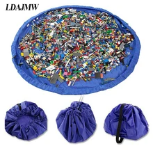 LDAJMW Hot Portable Waterproof Kids Children Infant Baby Play Mat Large Storage Bags Toy Organizer Blanket
