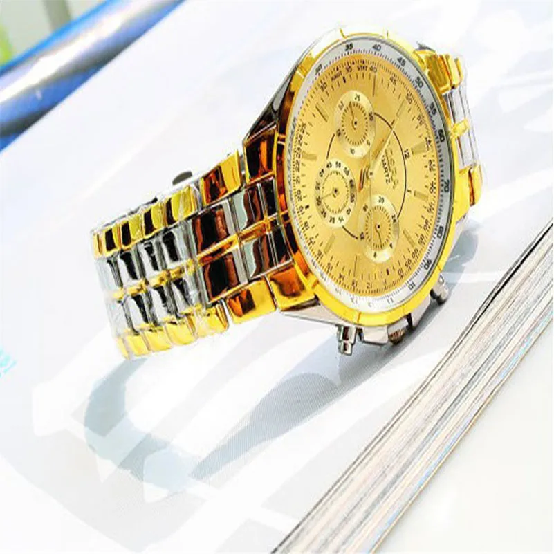 Mazing модные привлекательные Позолоченные Роскошные мужские часы с римскими цифрами металлические аналоговые кварцевые модные наручные часы горячая распродажа