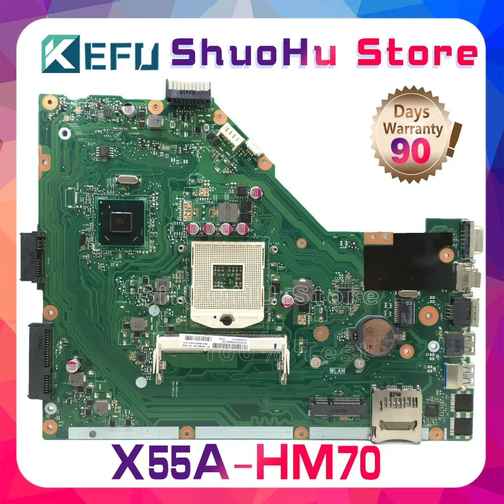

KEFU For ASUS X55A HM70 laptop motherboard tested 100% work original mainboard