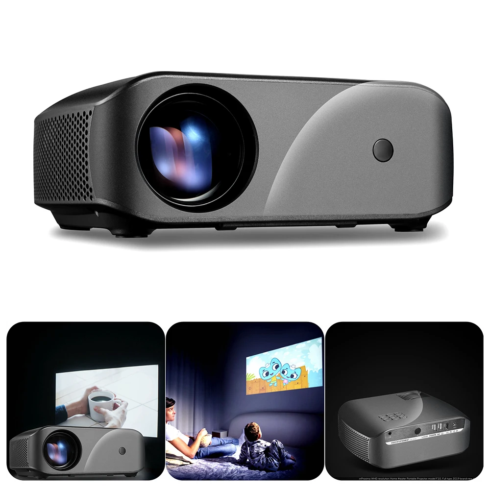 ViviBright ЖК-проектор 1280x720 P 2800 люменов F10 300 дюймов дисплей домашний развлекательный видеопроектор 3D HD видео проектор