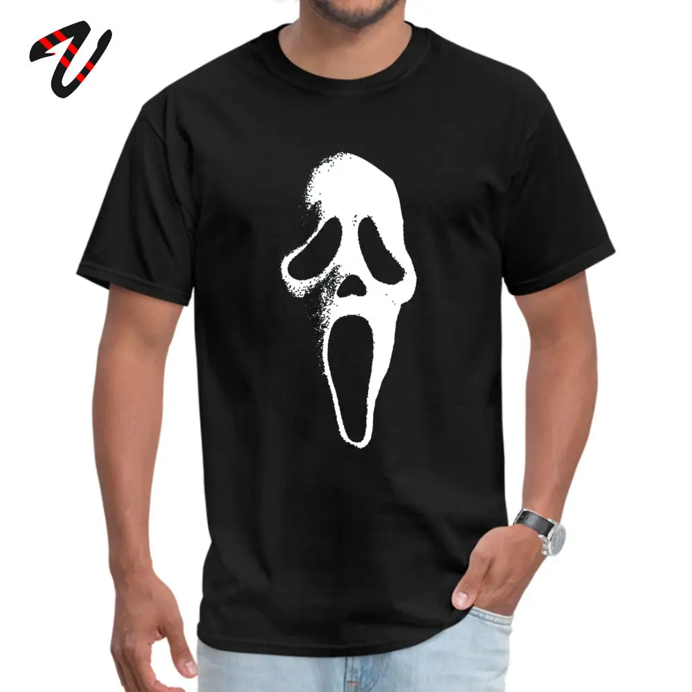 Design Short Sleeve Tops T Shirt Mother Day Round Collar Pure Cotton Men T Shirt SCREAM MASK Design Tshirts Rife SCREAM MASK -24938 black
