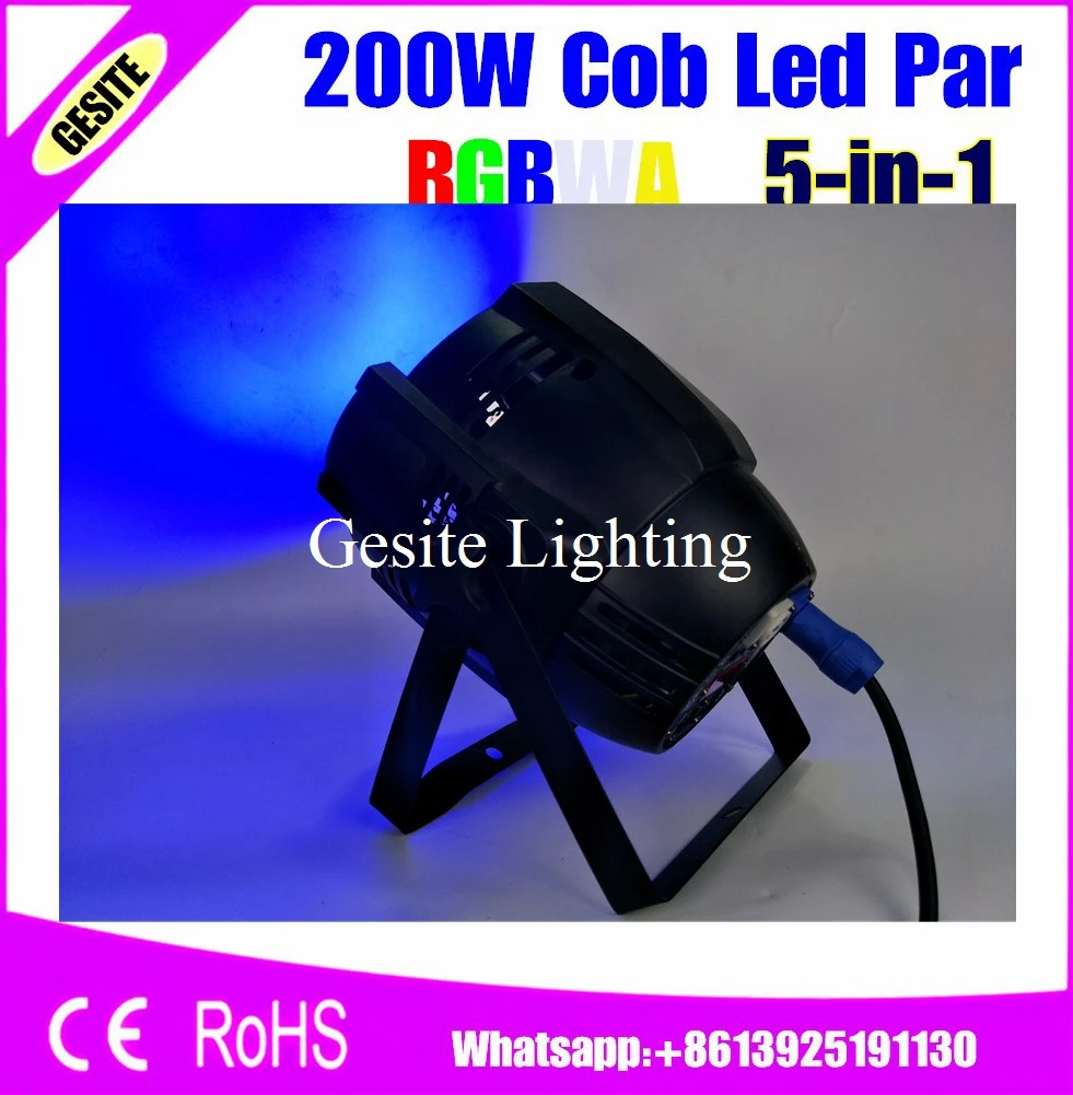200 Вт RGBWA Par 64 COB LED Light корпус Blacklight Led PAR Can с DJ Disco Stage Bar Club DMX 512 контроллер|cob led par|par 64dmx