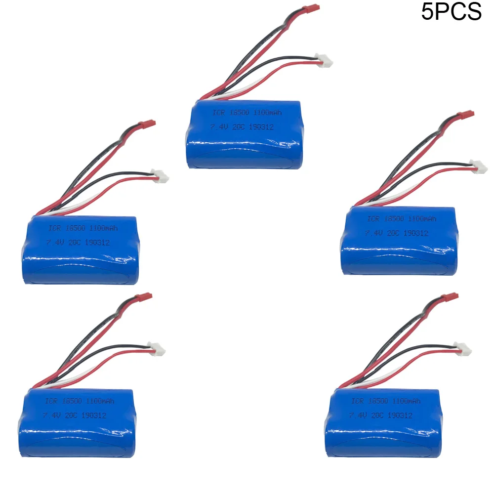 Lipo батарея для MJX T10 T11 T34 18500 5 шт. 7 4 В 1100 мА · ч игрушек HQ 827 871 радиоуправляемых
