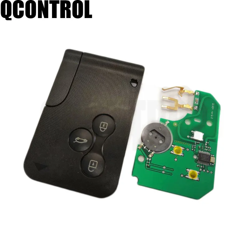 QCONTROL 3 кнопки Автомобильный Дистанционный смарт-ключ костюм для Renault Megane Scenic 433 МГц с 7947 чипом