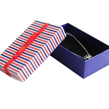 В полоску коробка для ювелирных изделий 30 шт./лот Цепочки и ожерелья педант ювелирные изделия упаковка подарочная коробка 13.5*8*5 см