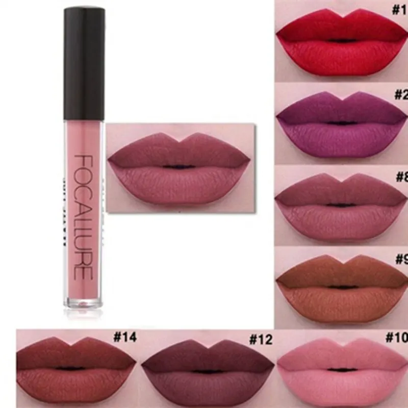 

Lipstick FOCALLURE Liquid Lipstick Lip Balm Women Party Lip Gloss Matte Makeup
