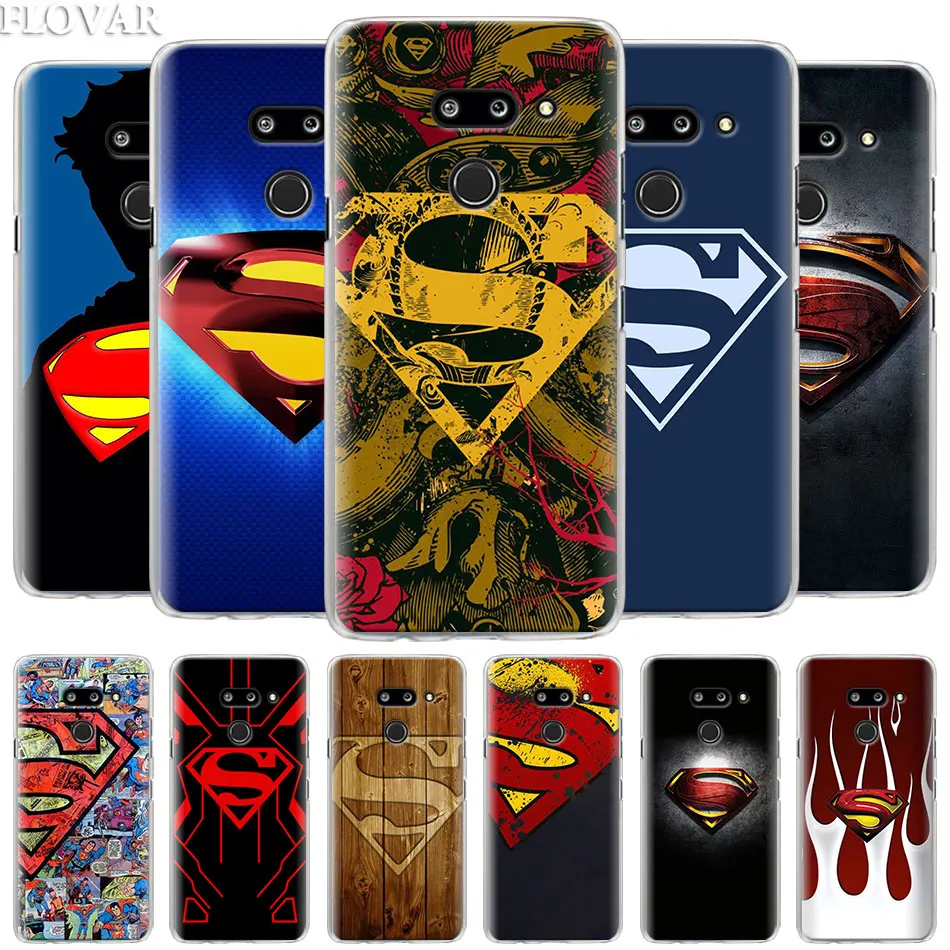 

Superman S Logo Phone Cases for LG G7 Plus G8 ThinQ G6 V40 V50 ThinQ Q6 Q7 Q8 Hard PC Case Coque
