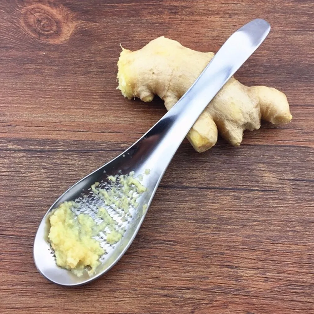 Ginger Grater Spoon Stainless Steel Ginger Tea Spoon Garlic Grater