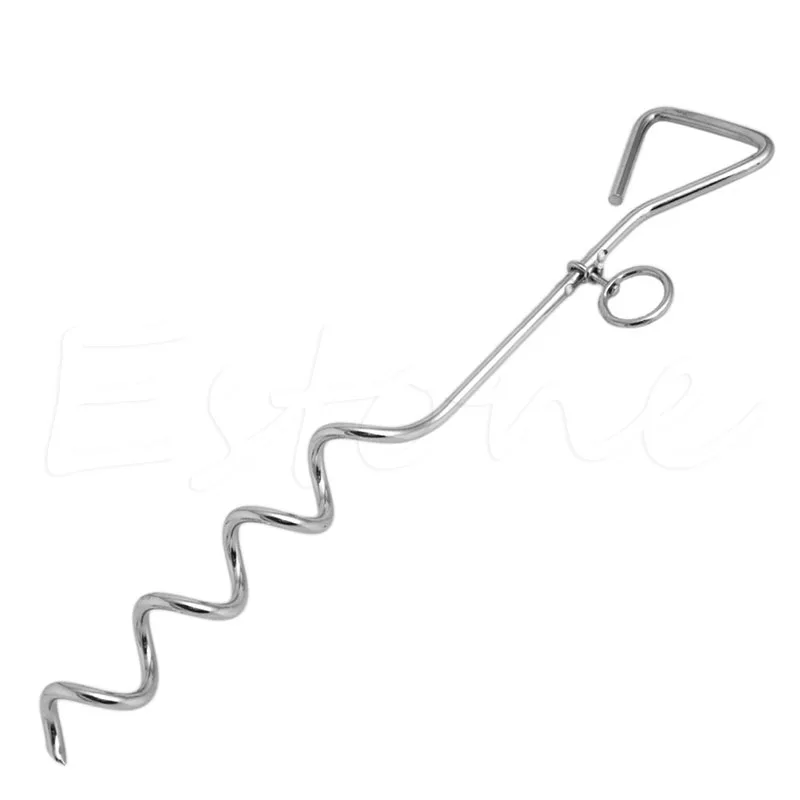 

Steel Spiral Anchor Stake Tie Down Out with Ring For Dog or Camping Tents 18" -Y102