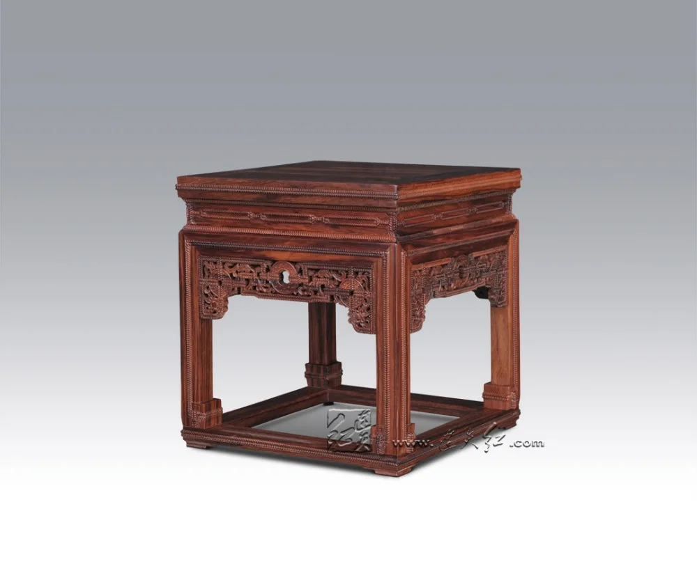 Birmânia Rosewood Fezes Com Belas Perfuração Gravura do Departamento de Jomon Banco Choi Quadrado Sala de estar Clássica Móveis Casa