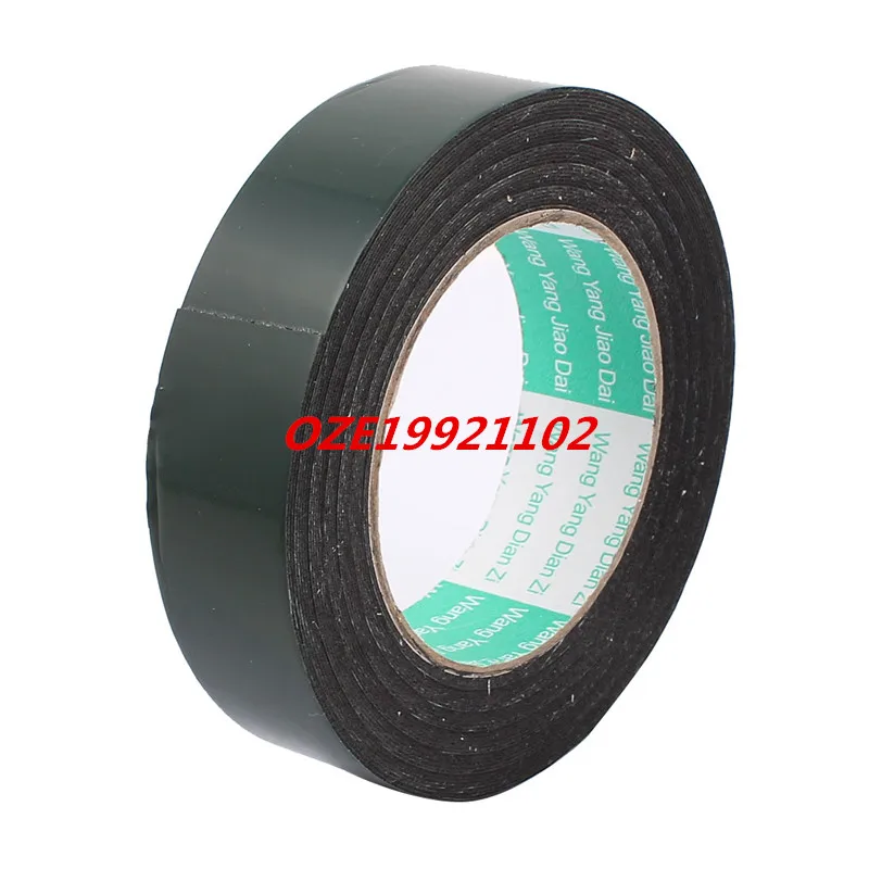 30mm x 0.5mm Black Dual Sided Self Adhesive Sponge Foam Tape 10M Length