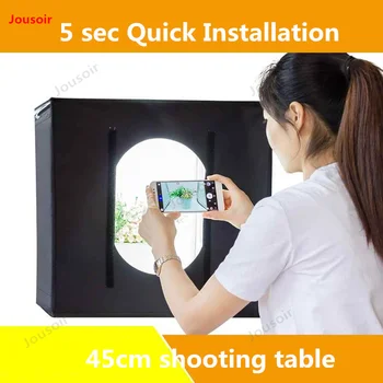 

LED small Studio shooting table 45cm mini softbox photo shooting product stills simple light filling props CD50 T03
