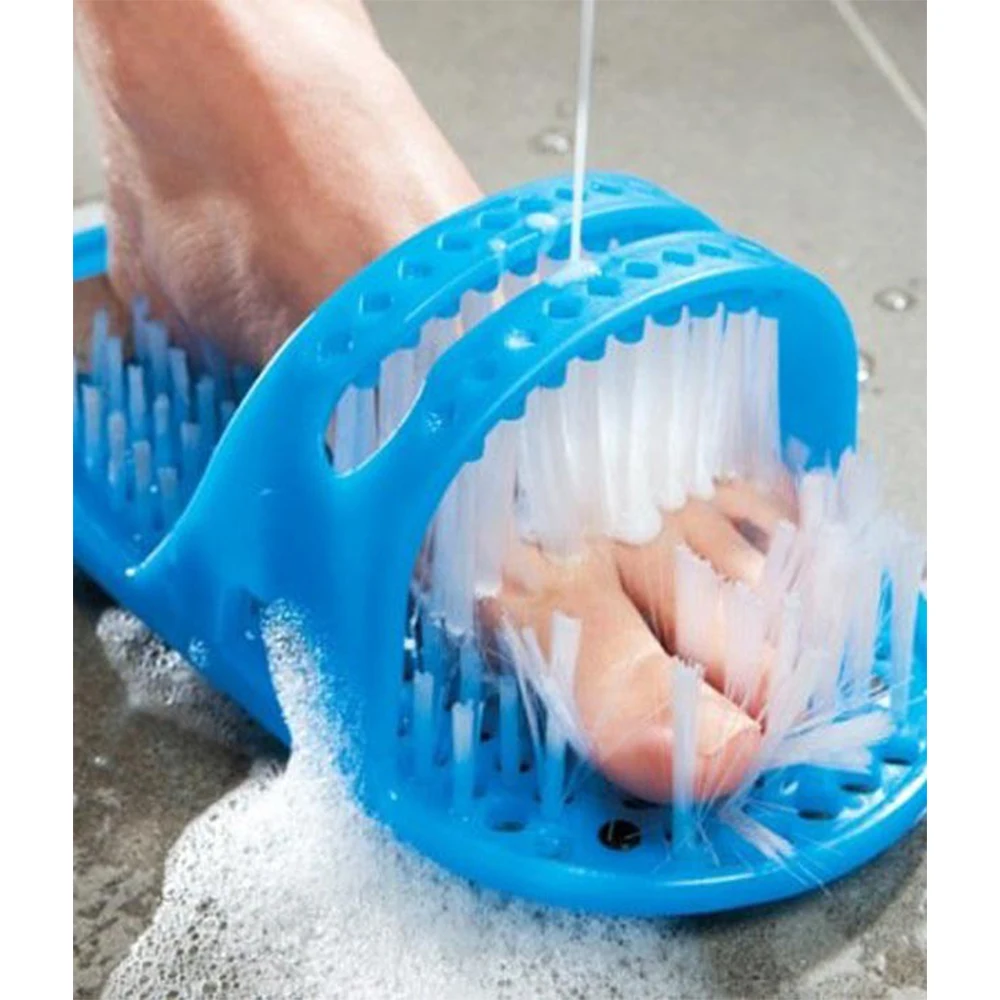 Goedkoop Aptoco 1 paar Nieuwe Gemakkelijk Exfolieer Douche Voet Voet Cleaner Scrubber Washer Bad Borstel Massager Comfortabele