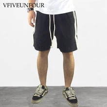 VFIVEUNFOUR Новые поступления боковой полосой дизайн модные хлопковые шорты для мужчин Хип Хоп Лето повседневное свободные шорты