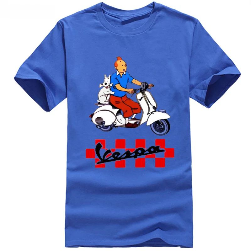 TINTIN VESPA футболка с рисунком новая мужская Sze S до 3XL|Футболки| |