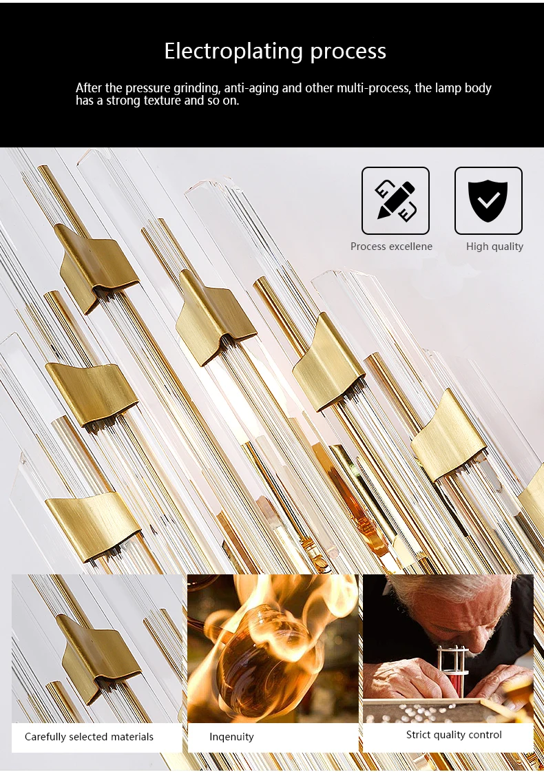 Nordic Wall sconce Lamp Led crystal wall lights 8