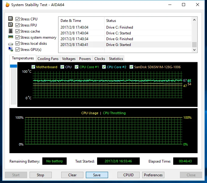 6500 45m stabilitytest
