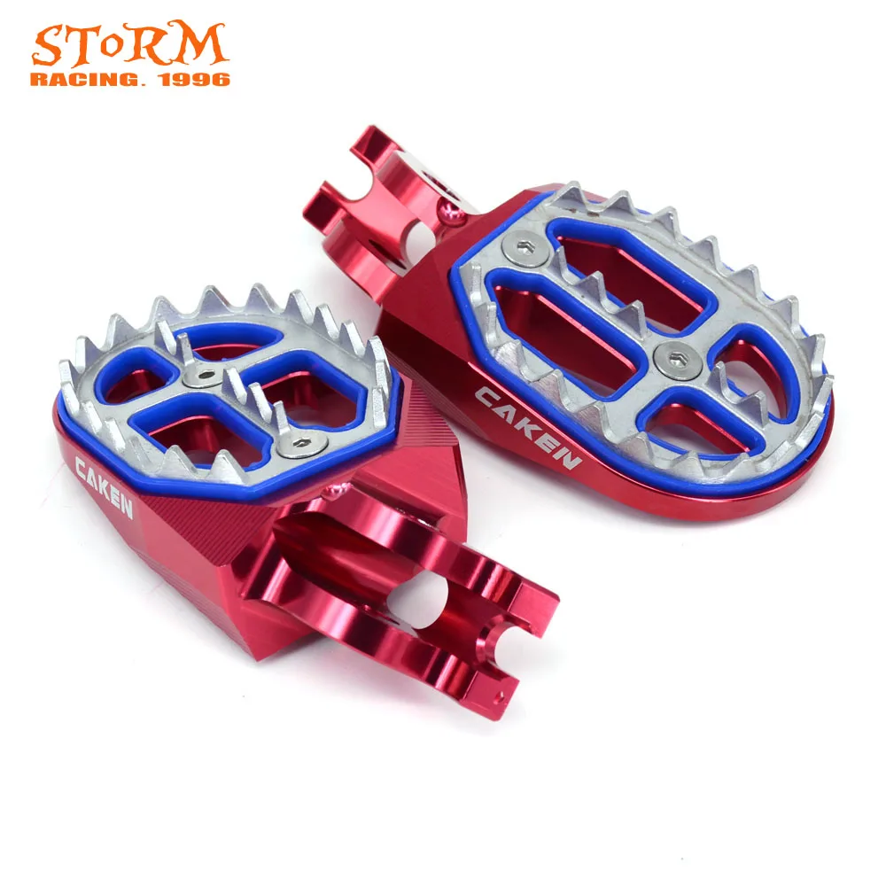 Красный MX широкая подножка подножки педали для HONDA CR125 CR250 CRF250R CRF250X CRF450R CRF450X CRF250L