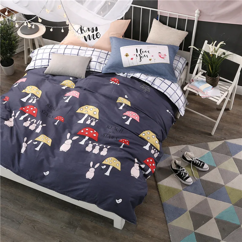 

Strawberry Printed Home Textile For Teen Kid Bedding Set Bed Cover Bed Sheet Duvet Cover Pillowcase Bed Linen Bedclothes Queen