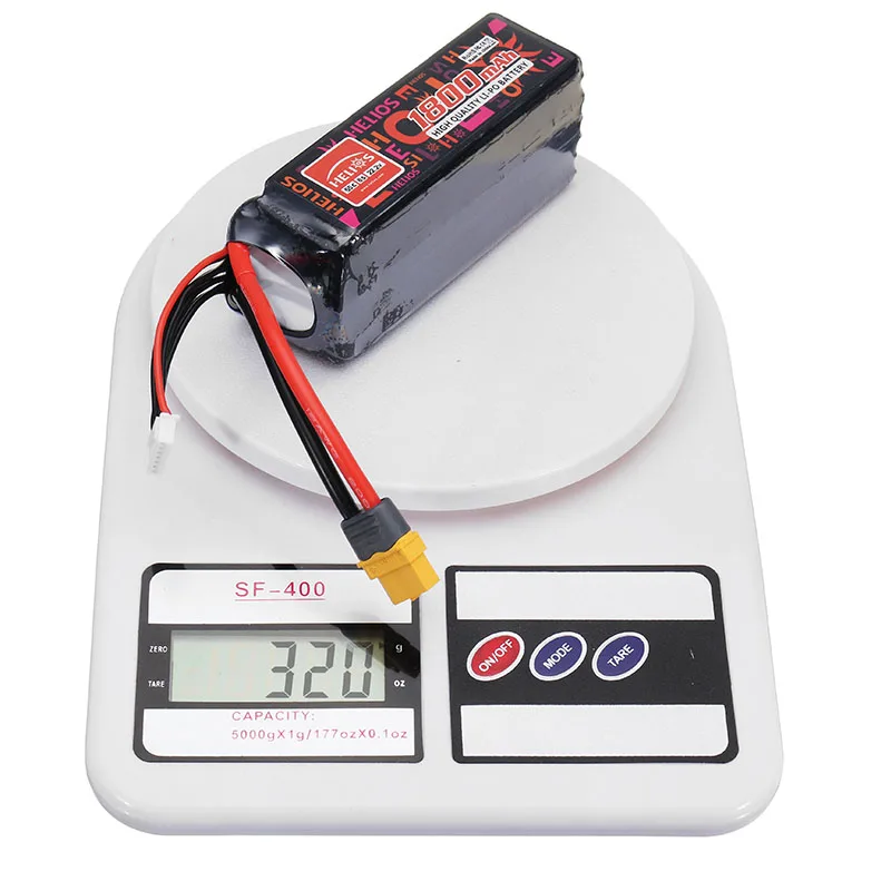 

Rechargeable Helios 22.2V 1800mAh 6S 55C XT60 Plug Lipo Battery For ALZRC Devil 380 420 480 Align 470 Helicopter