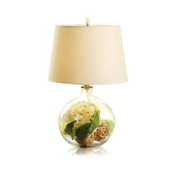 

American Decorative Transparent table lamps for living room Led Bed lamp bedside light table light lamps Tafellamp bedroom