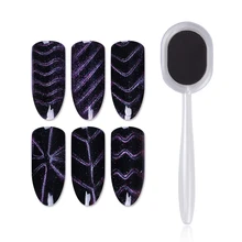 1 шт. 3D Волшебная магнитная доска полоса Волнистый лист дизайн для УФ кошачий глаз гель для ногтей Блестки для ногтей инструмент для дизайна ногтей 6 моделей