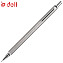 Deli 0,5 мм/0,7 мм автоматические карандаши металлический механический карандаш, Канцтовары для учащихся пишущий карандаш школьные офисные принадлежности S711/S712