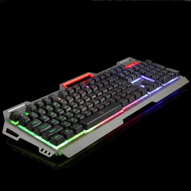 Эргономичная игровая клавиатура K38 104 клавиш со светодиодной подсветкой и Usb +