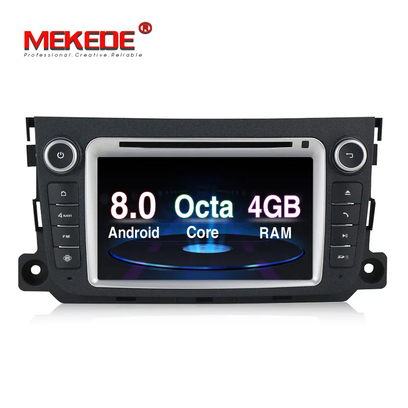 Perfect PX5 Android 8.0 Car Multimedia DVD GPS player for Benz Smart Fortwo 2011 2012  with 4G RAM 32G ROM WIFI BT radio  free shipping 0