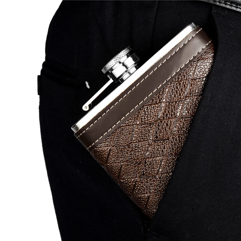 Персонализированная Алкогольная фляжка CARRYWON 9 унций сетчатый узор мини из