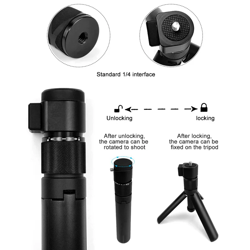Ручная селфи палка и Ручка монопод 1/4 винт для Insta360 парааномическая камера для Insta360 ONE X VR Спортивная камера
