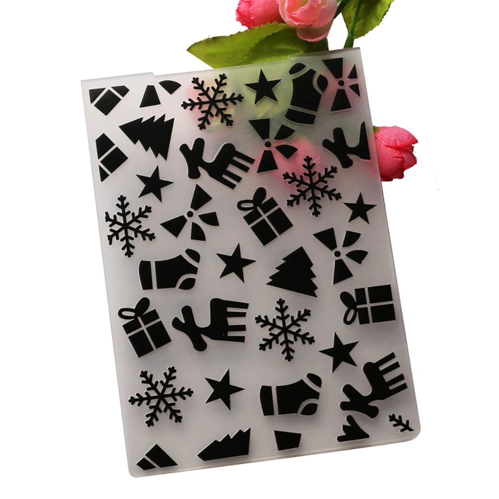 

Plastic Embossing Folder Template Background Christmas Gift Card Making Paper Cards Album Scrapbooking Embossing Folder Template