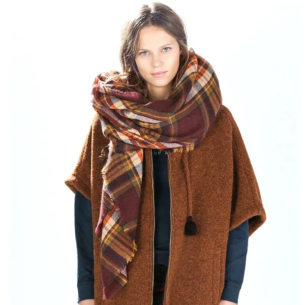 Za major winter 2015 font b tartan b font sjaal plaid sjaal cuadros nieuwe designer unisex