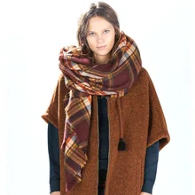 Za major winter 2015 tartan sjaal plaid sjaal cuadros nieuwe designer unisex acryl basic sjaals vrouwen