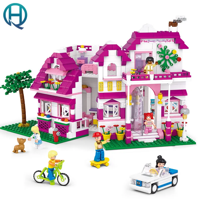 

Sluban Girl Friends Sunshine Villas Model Building Blocks Kits Enlighten DIY Action Figure Toys For Children Educational Bricks
