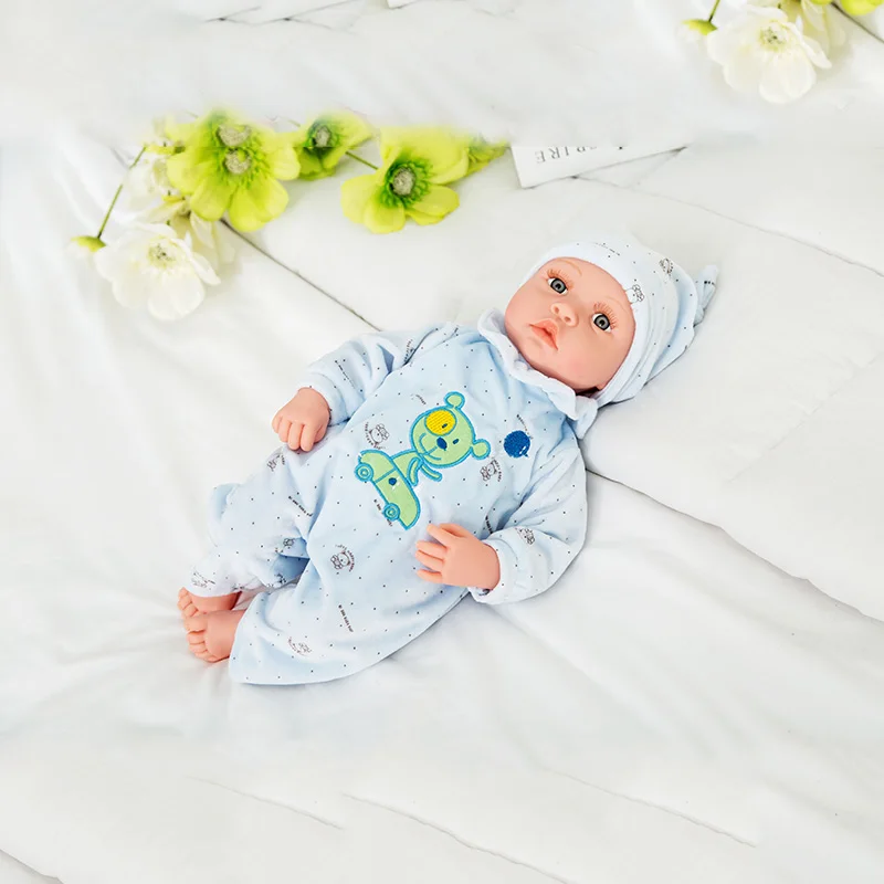 19 дюймов Reborn Baby Doll Силиконовые конечности хлопок тело мягкая резина Моделирование ручной работы Reborn игрушки для детей - Цвет: 2