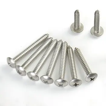 

M5/M6 304 stainless steel self-tapping screws big mushroom flat head wood bolt M6 x 40mm (15Pcs)